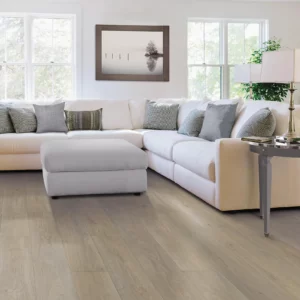 Hardwood flooring in living room | Carpet Warehouse