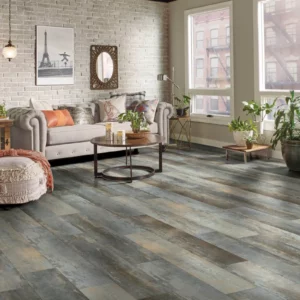 luxury vinyl plank flooring in living room | Carpet Warehouse