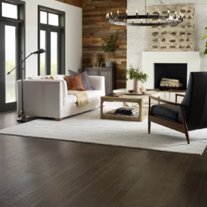 Hardwood flooring in living room | Carpet Warehouse