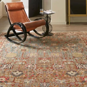 Patterned area rug in living room | Carpet Warehouse