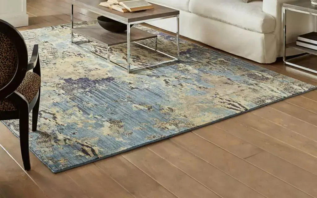 area rug | Carpet Warehouse Patterned area rug in living room | Carpet Warehouse